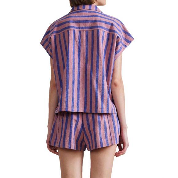 NEW APIECE APART stripe frita box top in dusty rose, blue - Picture 3 of 3